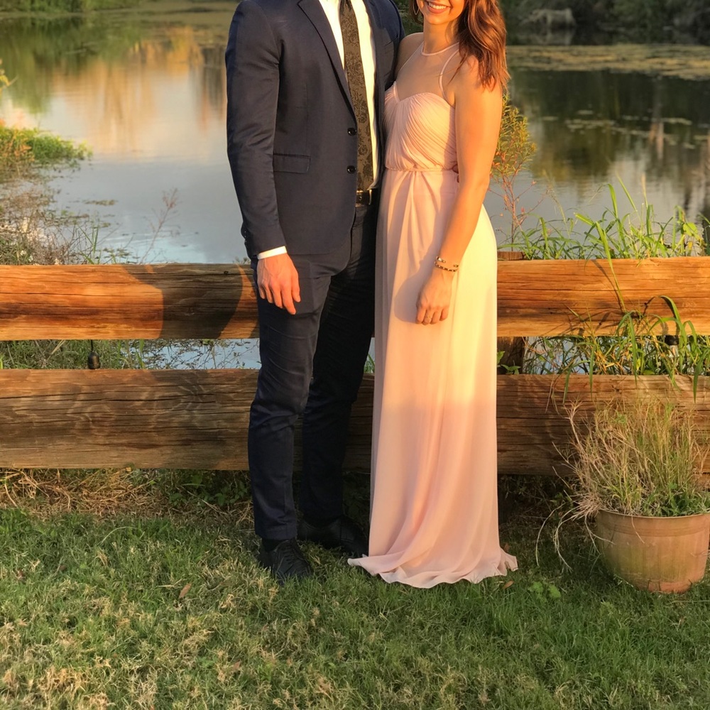Blush pink bridesmaid dress